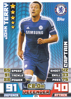 John Terry Chelsea 2014/15 Topps Match Attax Captain #C04